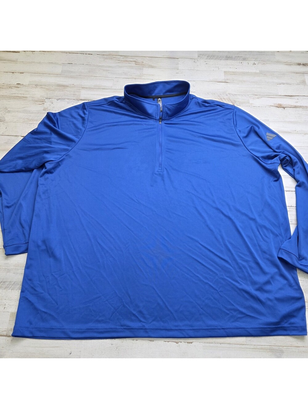 Adidas 1/4 Zip Pullover Mens 4XL Tall Blue Lightweight Golf Casual Jacket